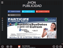 Tablet Screenshot of jhonpublicidad.com